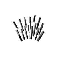 Conjunto de 15 pentes de carbono profissionais