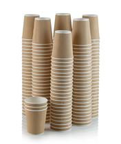 Conjunto de 150 copos de papel Kraft isolados Ripple de 350 mL - NYHI