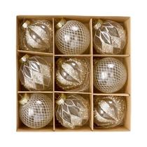 Conjunto De 16 Bolas De Natal Para Pendurar, Enfeites Artesanais Em PET Para Decoração Sazonal De Conjunto De 16 Bolas De Natal Para Pendurar, Enfeites Artesanais Em PET Para Decoração Sazonal De