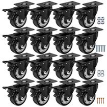 Conjunto de 16 Caster Wheels ASHGOOB com freio pesado de 3 polegadas
