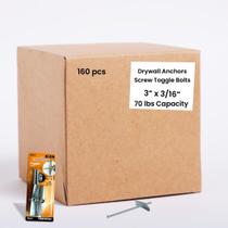 Conjunto de 160 buchas para drywall ALAZCO 3/16" x 7,6 cm