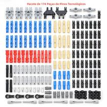 Conjunto De 174 Peças De Conectores MOC Para Blocos De Montar, Peças De Conexão Tecnológica Para