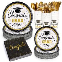 Conjunto de 175 unidades de suprimentos para festas Whaline Graduation 25 Guests