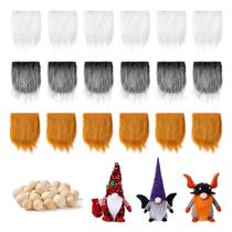 Conjunto de 18 barbas de gnomo com bolas de madeira FFChuanhe