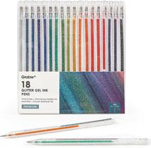 Conjunto de 18 cores de canetas de tinta Glitter Glitter Gel Grabie Spark Creativity Conjunto de 18 cores de canetas de tinta Glitter Glitter Gel Grabie Spark Creativity