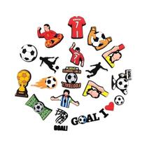 Conjunto De 18 Peças De Charms Para Sapatos Com Tema Esportivo De Futebol Para Meninos E Homens,