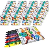 Conjunto de 192 Giz de Cera ArtCreativity - 24 Conjuntos com 8 Cores Cada