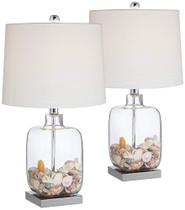 Conjunto de 2 Abajures de Mesa 360 Lighting 55 cm Aço Escovado Conjunto de 2 Abajures de Mesa 360 Lighting 55 cm Aço Escovado