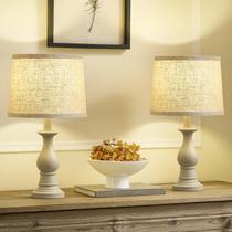 Conjunto de 2 Abajures Vintage Hikczc 47cm com Lâmpadas LED Conjunto de 2 Abajures Vintage Hikczc 47cm com Lâmpadas LED
