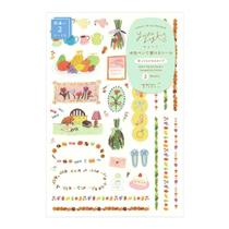Conjunto de 2 adesivos Midori Yuru Log My Life Pattern Conjunto de 2 adesivos Midori Yuru Log My Life Pattern