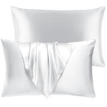 Conjunto de 2 almofadas BHZ Queen Size Goose Down Feather com estojos de cetim