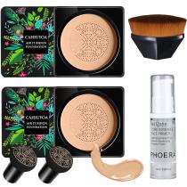 Conjunto de 2 almofadas de ar para maquiagem CAHIUYOA Mushroom Head CC Cream Conjunto de 2 almofadas de ar para maquiagem CAHIUYOA Mushroom Head CC Cream