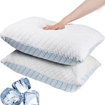 Conjunto de 2 almofadas viscoelásticas VAINOC Queen Size com capa Conjunto de 2 almofadas viscoelásticas VAINOC Queen Size com capa