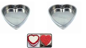 Conjunto De 2 Assadeira de Coração Forma De Bolo Em Alumínio Polido IF 35 N 1 e 2 De 22 e 28 cm