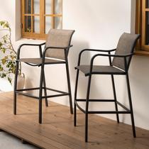Conjunto de 2 Banquetas para Área Externa Crestlive 73 cm com Estrutura de Metal e Tela Mesh Conjunto de 2 Banquetas para Área Externa Crestlive 73 cm com Estrutura de Metal e Tela Mesh