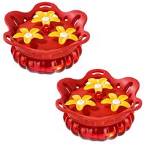 Conjunto de 2 bebedouros de vidro para beija-flores 100 ml