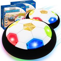 Conjunto de 2 bolas de futebol Hover KKONES com luz LED para crianças de 3 a 16 anos Conjunto de 2 bolas de futebol Hover KKONES com luz LED para crianças de 3 a 16 anos