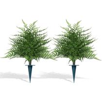 Conjunto de 2 bolas topiárias de samambaia artificial Grooy, 61 cm de altura Conjunto de 2 bolas topiárias de samambaia artificial Grooy, 61 cm de altura