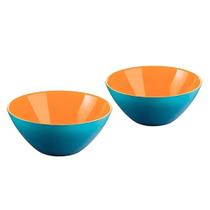 Conjunto de 2 Bowls My Fusion em Acrílico 12 cm Azul e Laranja Guzzini