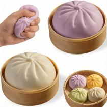 Conjunto de 2 brinquedos antiestresse squishy em formato de dumpling Plman Conjunto de 2 brinquedos antiestresse squishy em formato de dumpling Plman