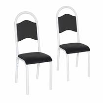 Conjunto de 2 cadeiras cris tubo branco - ciplafe