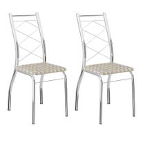 Conjunto de 2 Cadeiras Crucilandia Branco - Carraro Móveis