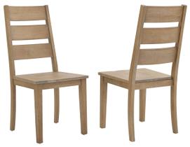 Conjunto de 2 cadeiras de jantar Crosley Furniture Joanna Modern Farmhouse Ladder Back Wood, marrom rústico Conjunto de 2 cadeiras de jantar Crosley Furniture Joanna Modern Farmhouse Ladder Back Wood, marrom rústico