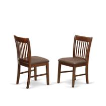 Conjunto de 2 cadeiras de jantar East West Furniture Norfolk, mogno Conjunto de 2 cadeiras de jantar East West Furniture Norfolk, mogno