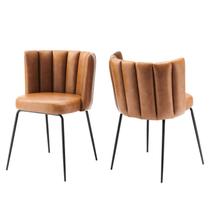 Conjunto de 2 Cadeiras de Jantar Modway EEI-4676 em material vegano