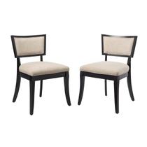 Conjunto de 2 Cadeiras de Jantar Modway Pristine em Madeira Maciça Bege