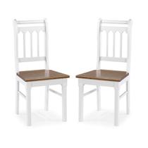 Conjunto De 2 Cadeiras de Madeira Maciça