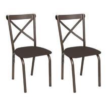 Conjunto de 2 Cadeiras Karina Tubo Bronze - Ciplafe Bg
