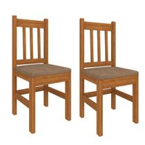 Conjunto de 2 Cadeiras Mily Suede Canela - Zamarchi