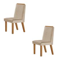 Conjunto de 2 Cadeiras Riviera com Tecido Linho