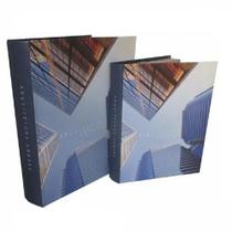 Conjunto De 2 Caixas Livros Decorativos Linha Arquitetura Urbana Btc