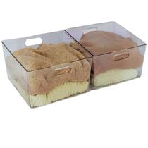Conjunto De 2 Caixas Organizadora Cesto Multiuso Kit Com 2