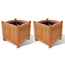Conjunto de 2 camas elevadas de madeira VidaXL, 30x30x30cm, resistente às intempéries