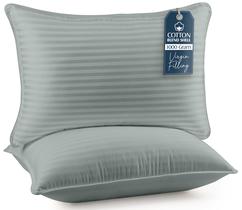 Conjunto de 2 camas Pillow Utopia Bedding Queen Size, cinza claro