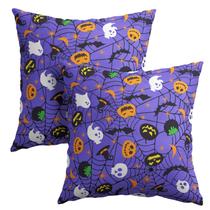 Conjunto de 2 capas de almofada Granbey Halloween Pumpkins