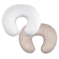 Conjunto de 2 capas de almofadas de enfermagem OWLOWLA brancas e cáqui Conjunto de 2 capas de almofadas de enfermagem OWLOWLA brancas e cáqui