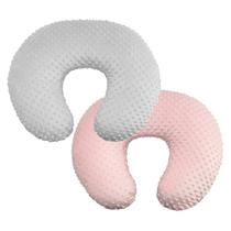 Conjunto de 2 capas de almofadas de enfermagem Owlowla cinza e rosa Conjunto de 2 capas de almofadas de enfermagem Owlowla cinza e rosa