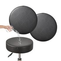 Conjunto de 2 capas de banco de bar FUANGUI, redondas impermeáveis, em PU