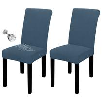 Conjunto de 2 capas de cadeira de jantar impermeáveis e fáceis de usar