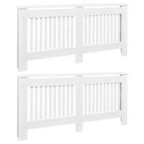 Conjunto de 2 capas de radiador vidaXL Stylish White MDF com espaço de prateleira