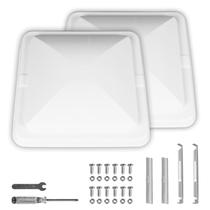 Conjunto de 2 capas de ventilação para trailers Jack Boss, 14 x 14 x 8,3 cm para telhado