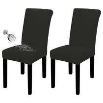 Conjunto de 2 capas para cadeiras de jantar impermeáveis e fáceis de usar