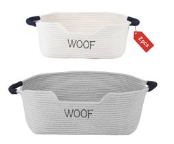 Conjunto de 2 cestas de armazenamento Geyecete para cães e gatos