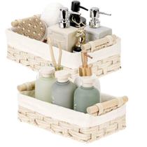 Conjunto de 2 cestos de vime Granny Says Decorative Grey Conjunto de 2 cestos de vime Granny Says Decorative Grey