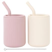 Conjunto de 2 Copos de Silicone WeeSprout para Crianças Pequenas 120 e 240 ml