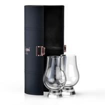 Conjunto de 2 copos de uísque GLENCAIRN para presente com estojo de viagem